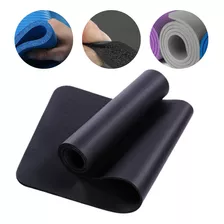 Tapete Yoga 15mm Preto Impermeável C/ Bolsa Alongamentos Mat