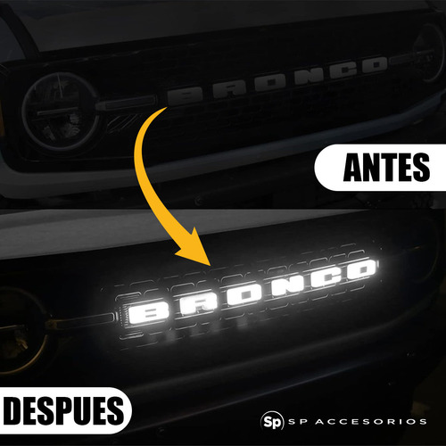 Letras Led De Parrilla Para Ford Bronco 2019 Foto 2