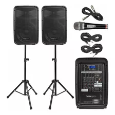 Knox Dual Speaker And Mixer Kit Portable 8 300 Watt Dj Pa S