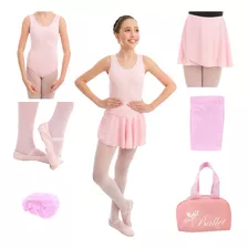 Kit Completo Ballet Adulto Balé Uniforme 6 Peças C/ Bolsa