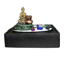 Fonte De Água Buda Hindu Jardim Zen Meditação Feng Shui