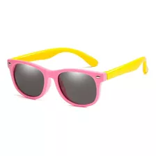 Óculos Solar Infantil Polarizado Uv400 - Rosa Amarelo