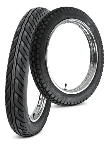 Kit 2cubiertas Moto 110 Gilera Smash 250x17 80 100/14 6telas