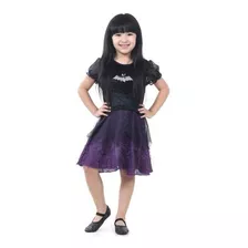 Vestido De Bruxa Infantil Pra Menina De Halloween + Brinde