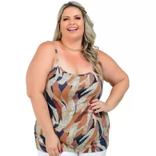 Kit 4 Regatas Plus Size De Alcinha - Estampada - Atacado