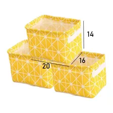 3 Unidades Cajas Organizadoras De Tela Plegables Cubos