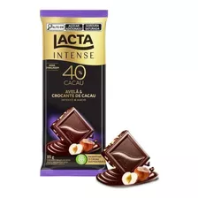 Chocolate Lacta Intense Meio Amargo 40% Cacau Avelã E Crocante De Cacau 85g