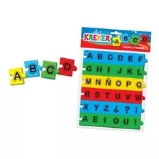 Letras Abecedario Juego Asociar Encastre Goma Eva 36 Pzs 