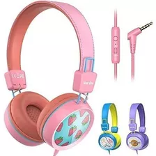 Auriculares New Bee Kh20 Micrófono Ligeros Niños -rosa