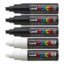 Set Marcadores Posca Punta 8k X 5 Black&white