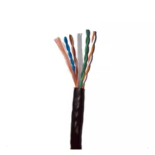 Cable Utp Cat 6 Para Exterior Negro 100% Cobre Mpt P/metro