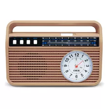 Parlante Portatil Bluetooth Con Reloj Radio Am Fm Sw Usb Sd