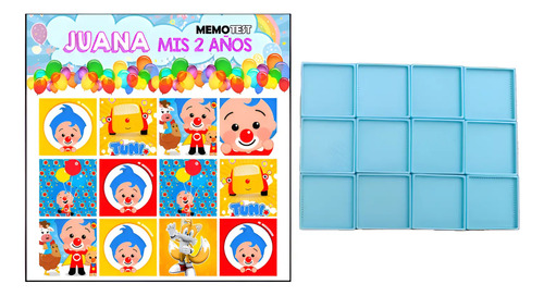 Memotest Payaso Plim Plim Souvenir Para Armar Cumpleaños X25