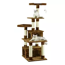 Condominio Para Gatos Go Pet Club, 67 Pulgadas, Marrón