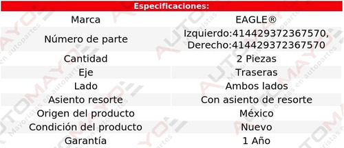 2-bases Para Amortiguador Tra 9-2x 2.5l 4 Cil 05-06 Foto 2