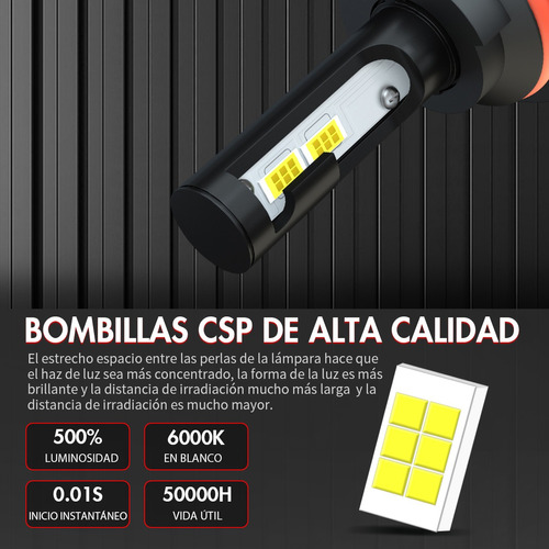 30000lm, 9007 9004 6000k Kit De Faros Led Luz Alta Y Baja Foto 4