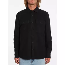 Camisa Minneret Flannel Ls Hombre Negro Volcom