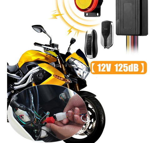 Alarma Para Moto De Largo Alcance Con 2 Controles Kit Sensor Foto 2