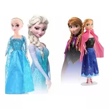 Kit 2 Boneca Anna E Elsa Frozen 30cm Musical C/ Acessórios