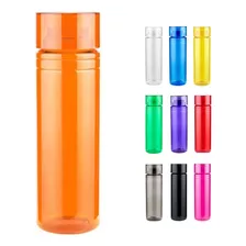 25 Cilindros Plástico Agua 850ml Colores Anfora Botella Agua Color Naranja Translúcido