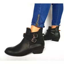 Sam123 Botas De Vestir Talles Grandes Cuero Mujer 15b Negra