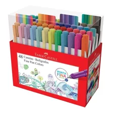 Caneta Fine Pen Colors Estojo C/ 48 Cores Faber Castell