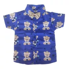 Camisa Infantil Social Temática Do Urso Principe