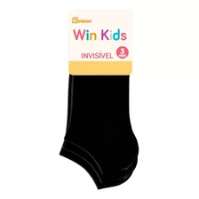 Kit 3 Pares Meia Infantil Winston 0412-003 Preto