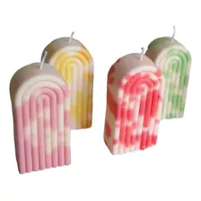 Molde De Silicona Para Velas Arcoiris Jabón Resina