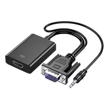 Adaptador Vga A Hdmi + Audio, Convertidor Para Pc Y Portátil