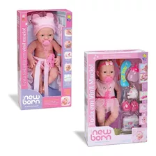 Boneca Reborn Kit C/ 2 - Faz Xixi Toda Em Vinil