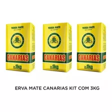 Kit 3kg Erva Mate Yerba Mate Canarias Uruguaia Tradicional