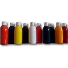 Kit De Tinta Para Aerografia Com 10 Cores Frascos 100 Ml 