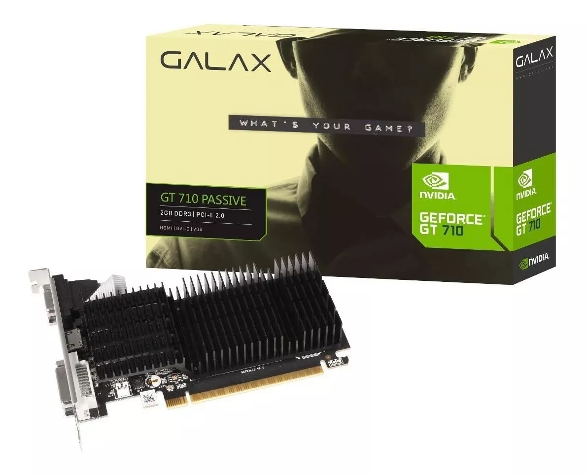 Placa De Vídeo Nvidia Galax  Geforce 700 Series Gt 710 71gpf4hi00gx 2gb