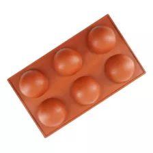 Molde Silicone Semiesfera 6 Cavidades Diâmetro 6.5cm