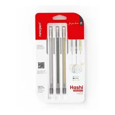 Kit Caneta Gel Hashi 0,5mm New Pen