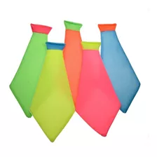 10 Corbatas De Cotillon Fluor Tela