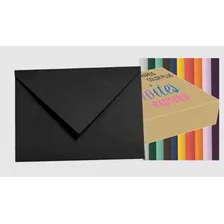 Envelope Aba Bico App 21,5x15,5 Cm Preto 50 Unidades 180g