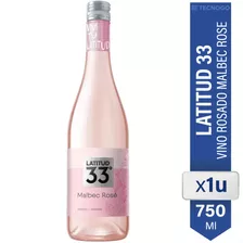 Vino Rosado Malbec Latitud 33° 750ml