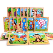 Oferta! Pack De 10 Rompecabezas De Madera Infantiles Puzzle 