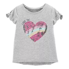 Camiseta Con Corazón De Lentejuelas Carters