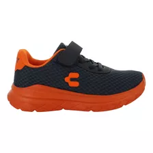 Charly Tenis Correr Atletico Ligero Gris Naranja Niño 85098