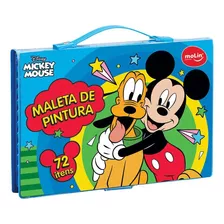 Maleta Pintura Infantil Mickey Mouse Sortido 72 Itens Molin