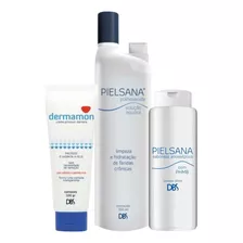 Kit Polihexanida Solução 350ml + Dermamon Creme + Sabonete