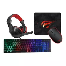 Combo Kit Gamer Rgb Teclado Mouse Auricular Pad -ins Store