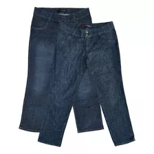 Kit 02 Calças Jeans Femininas Ref 49 Plus Size Tamanho 54