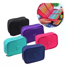 Estojo Escolar Box Organizador Nylon Preto Yepp + Brinde