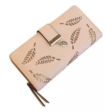 Billetera Cartera Hojas Para Mujer