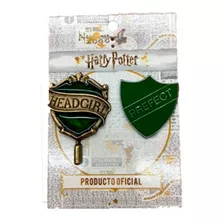 Prendedores Pines Harry Potter Slytherin Headgirl Prefect