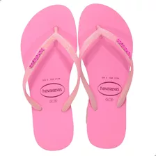 Chinelo Havaianas Slim Glitter Neon Rosa